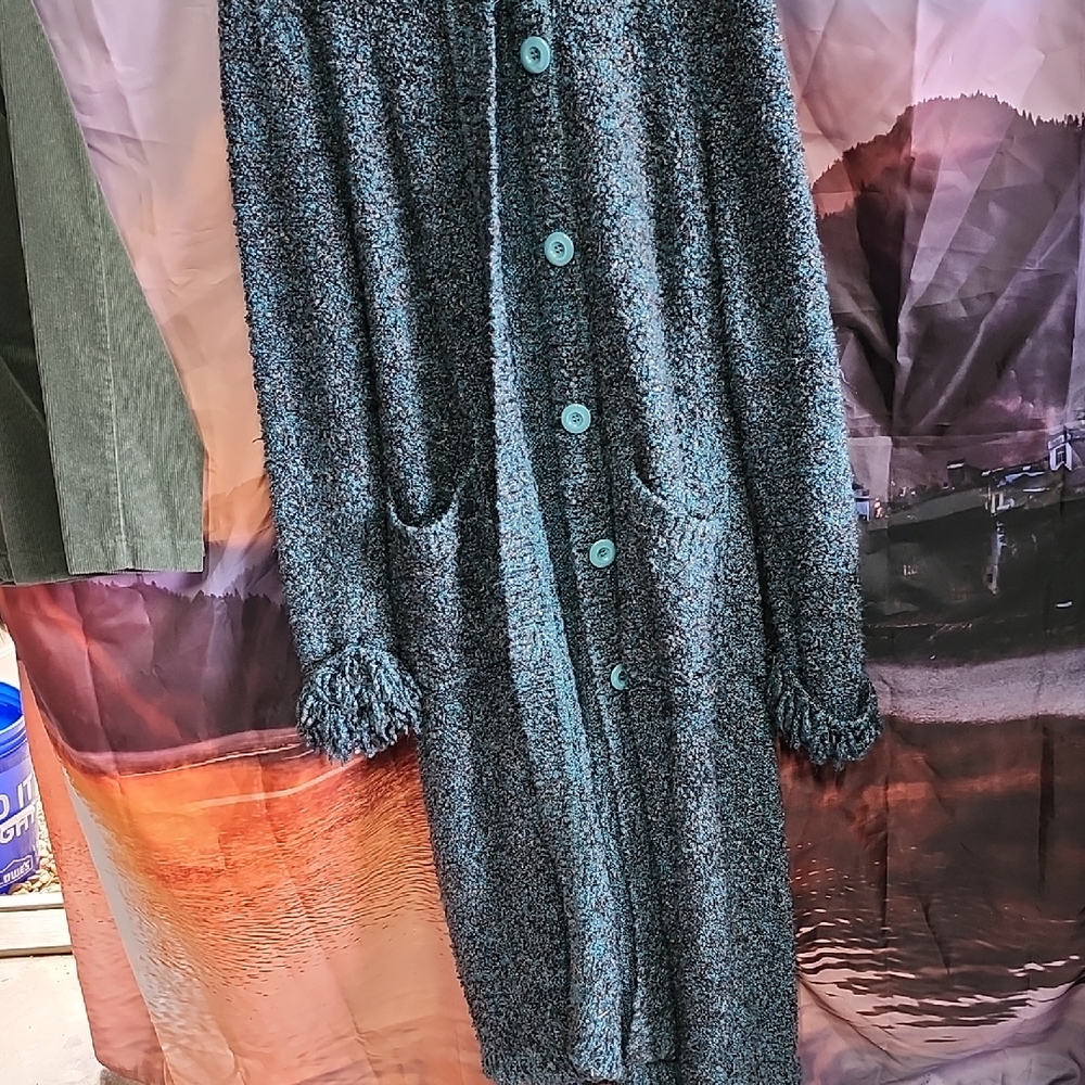 Michelle Nicole Textured Blue Cardigan